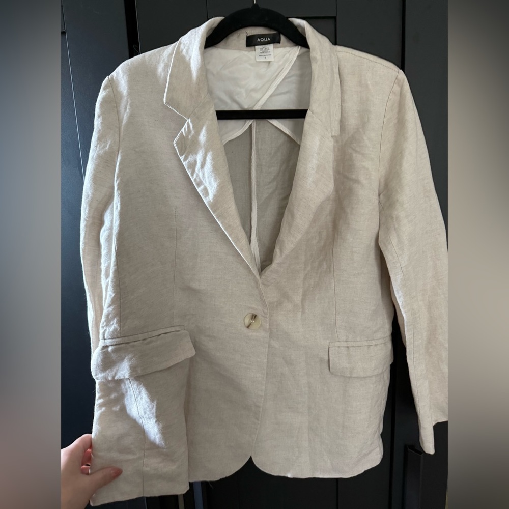 SM Aqua tan spring blazer